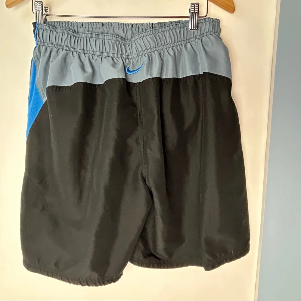 Nike‎ Black & Blue Stripe Swim Shorts Men's Medium